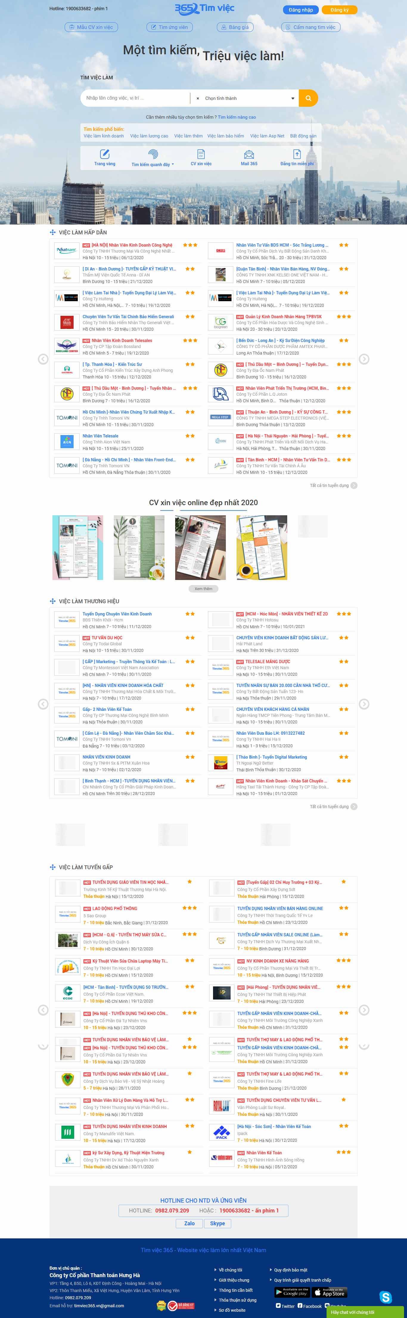 Thiết kế Web 3bvietnam timviec365.vn