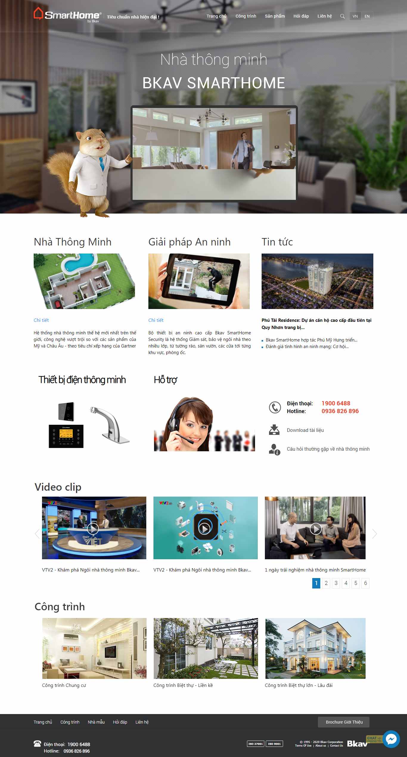 Thiết kế Web hệ thống an ninh smarthome.com.vn