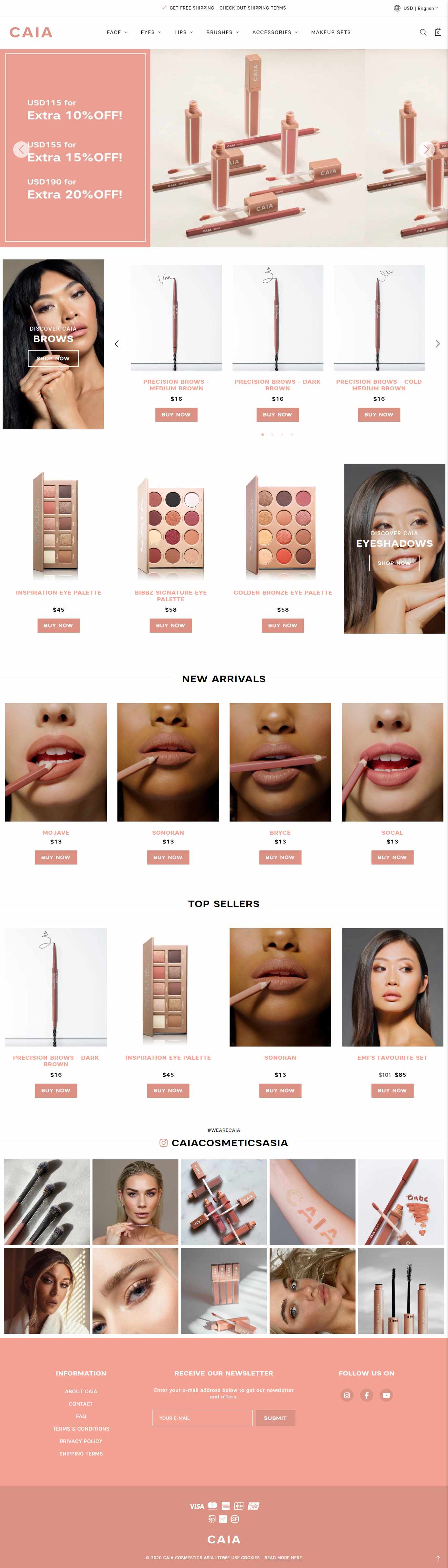 Thiết kế Web caia caiacosmetics.asia