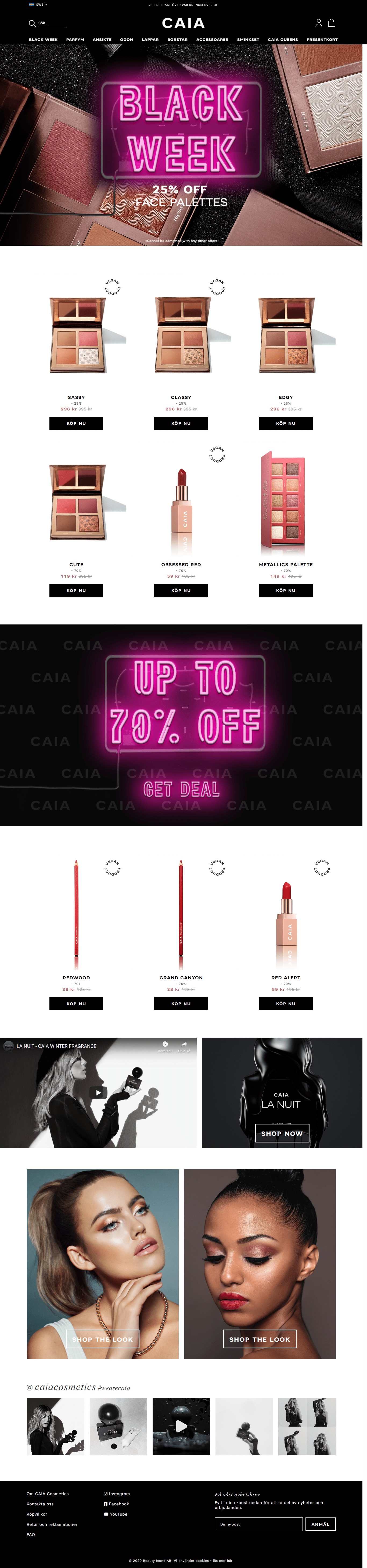 Thiết kế Web caia caiacosmetics.se