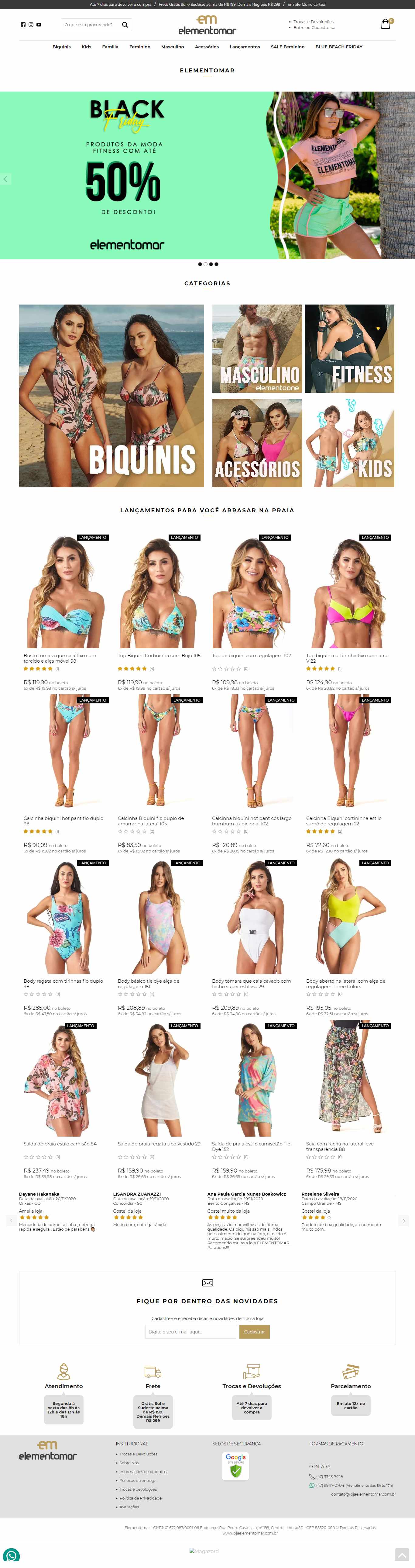 Thiết kế Web rt lojaelementomar.com.br