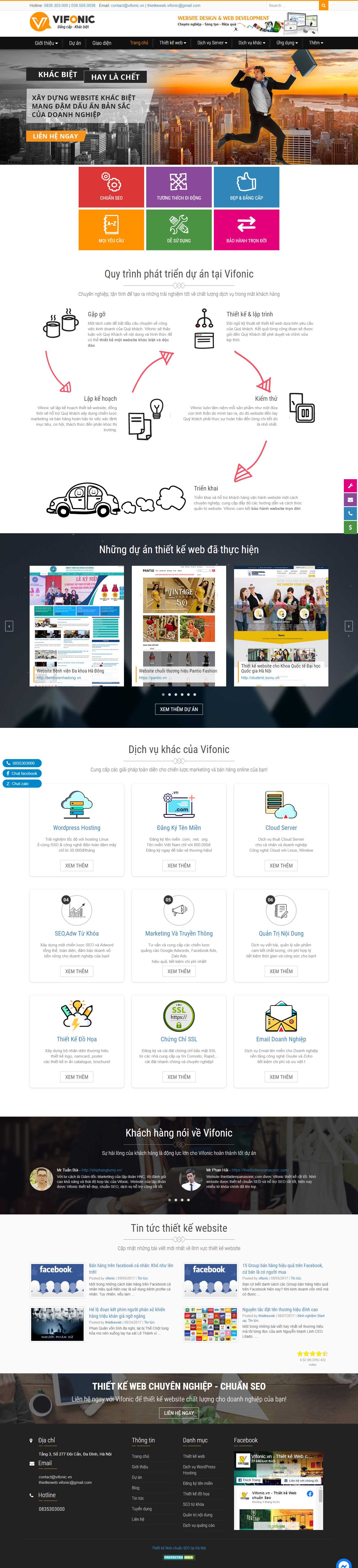 Thiết kế Web vifonic vifonic.vn