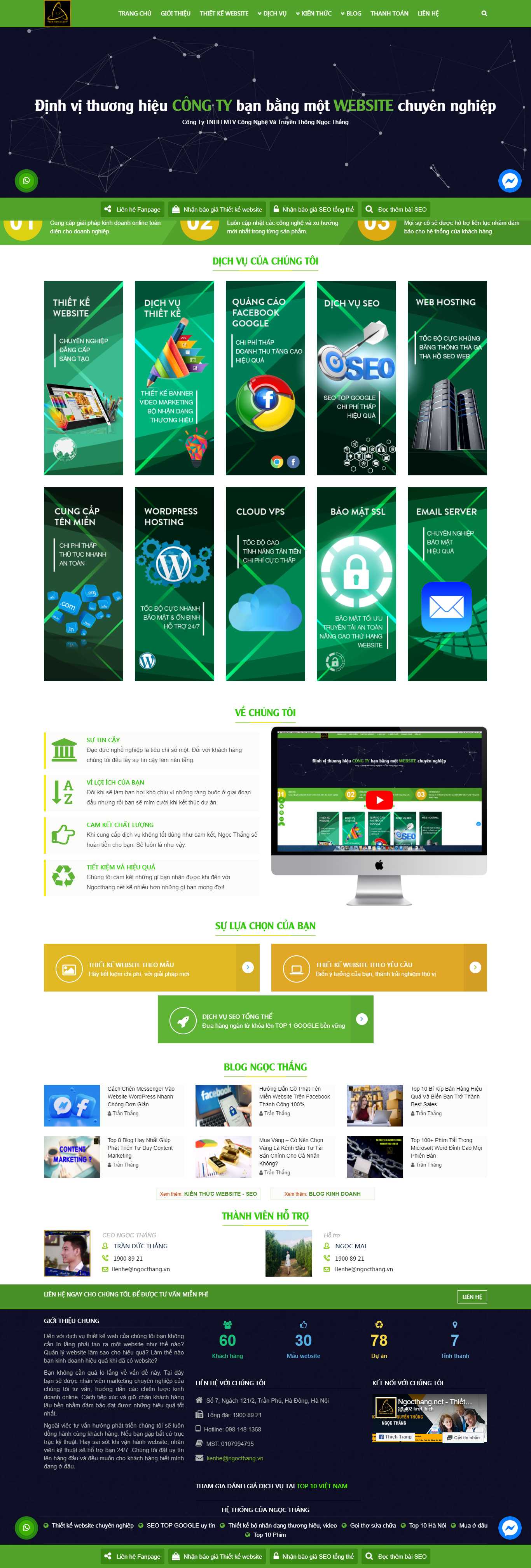 Thiết kế Web vifonic ngocthang.net