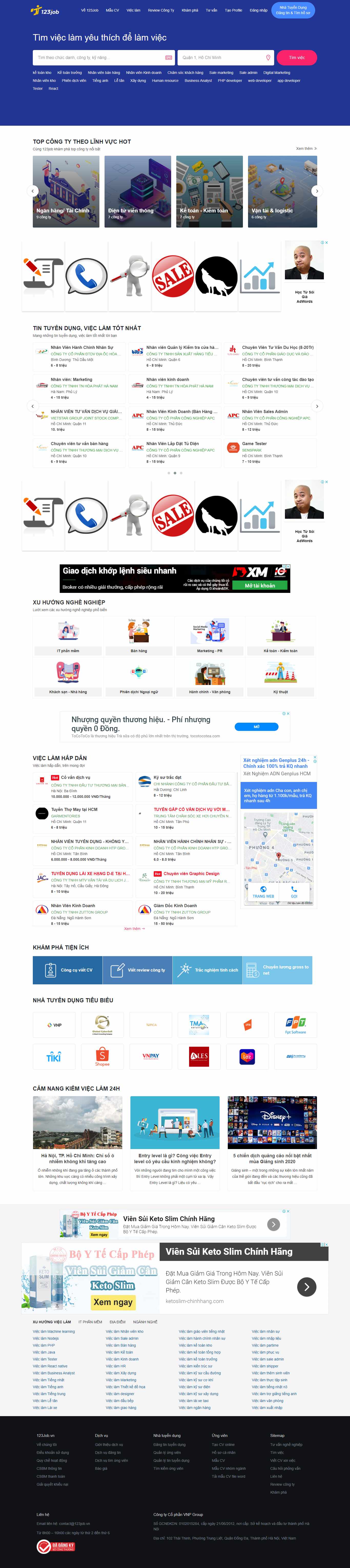 Thiết kế Web vifonic 123job.vn