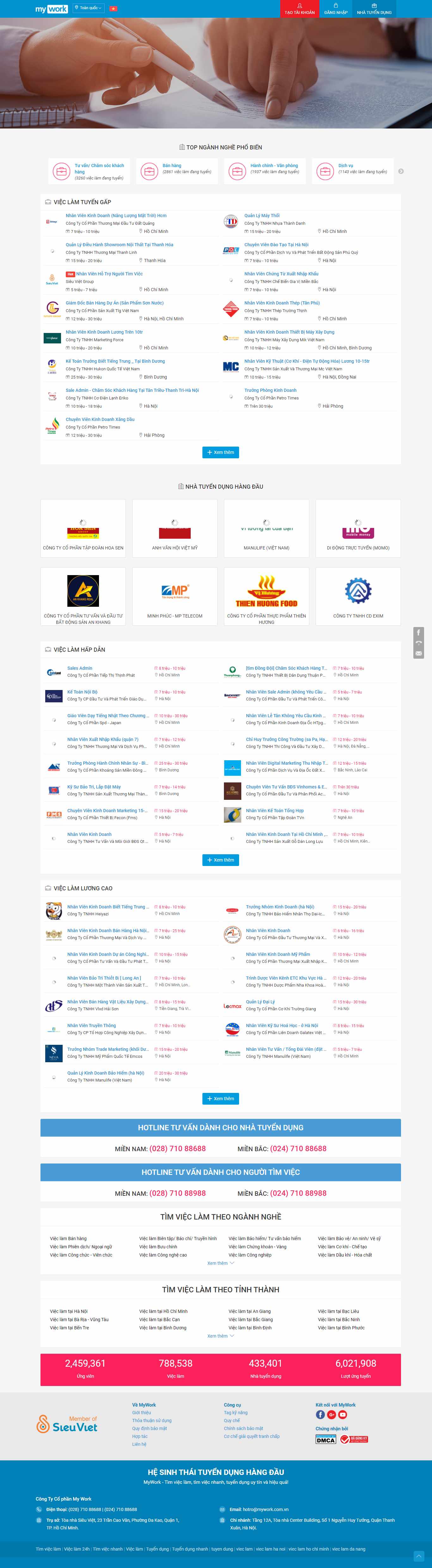 Thiết kế Web vifonic mywork.com.vn