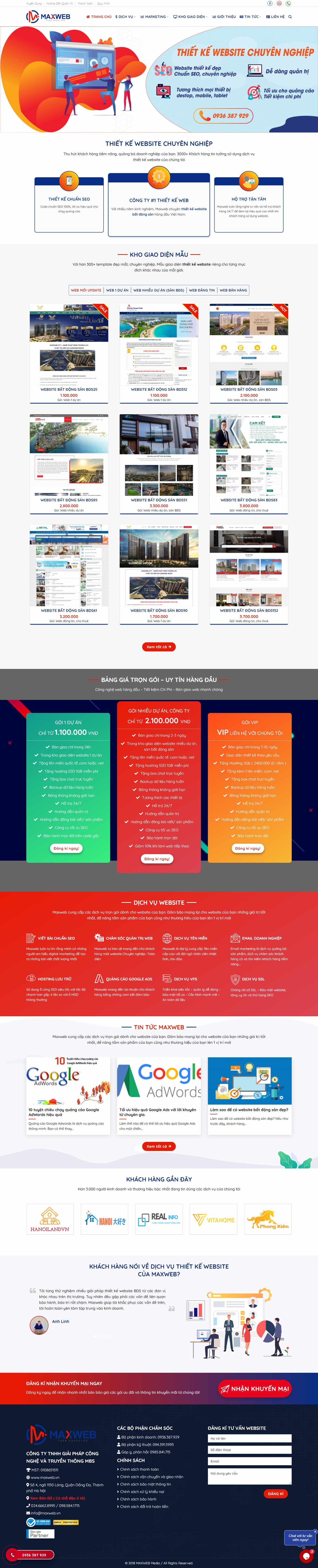 Thiết kế Web max maxweb.vn