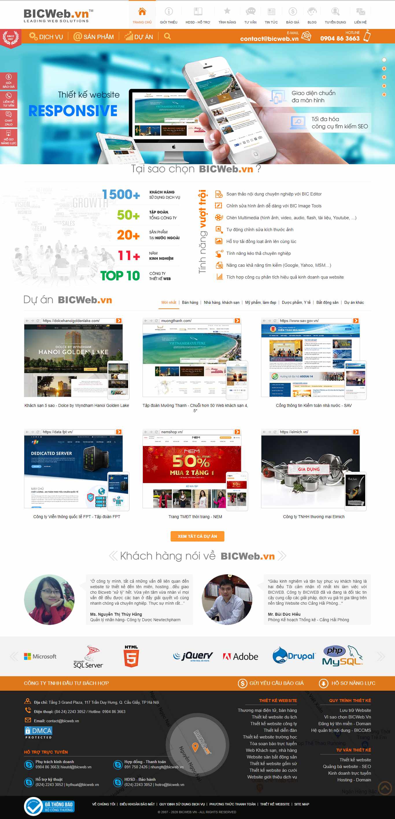 Thiết kế Web bic bicweb.vn