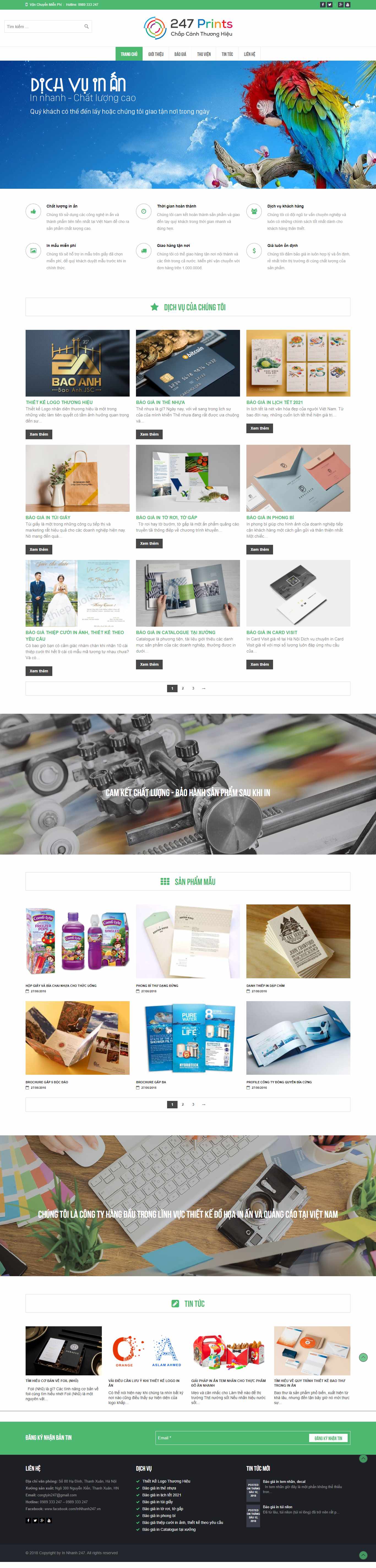 Thiết kế Web bic innhanh247.vn