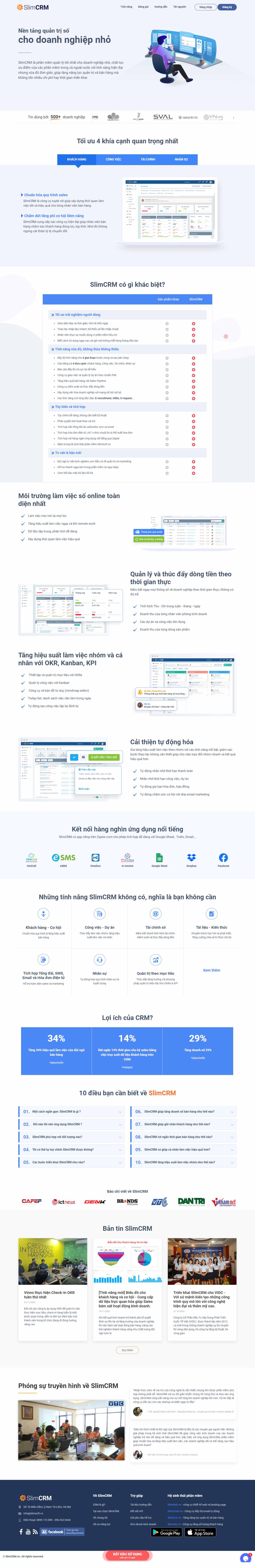 Thiết kế Web bizfly slimcrm.vn