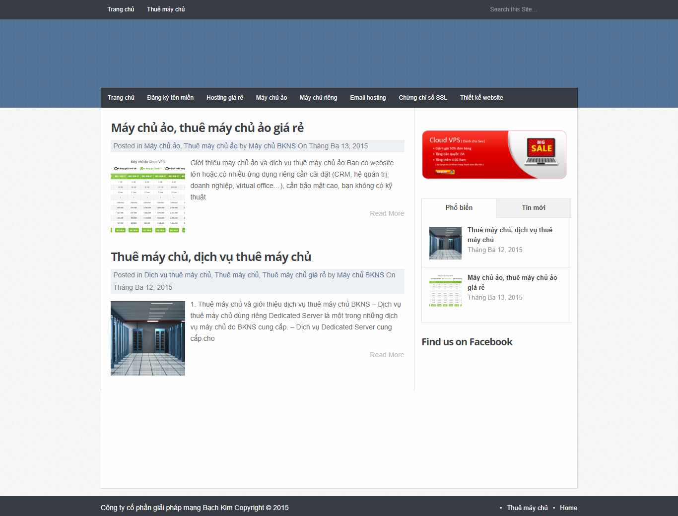 Thiết kế Web bkns maychubkns.com