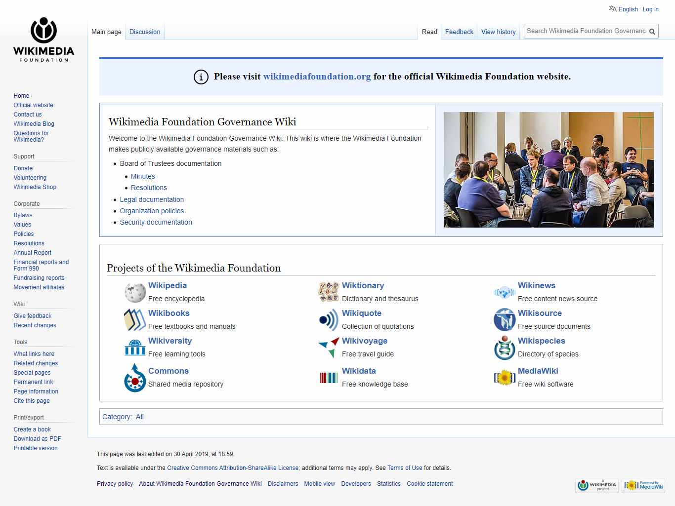 Thiết kế Web wiki foundation.wikimedia.org