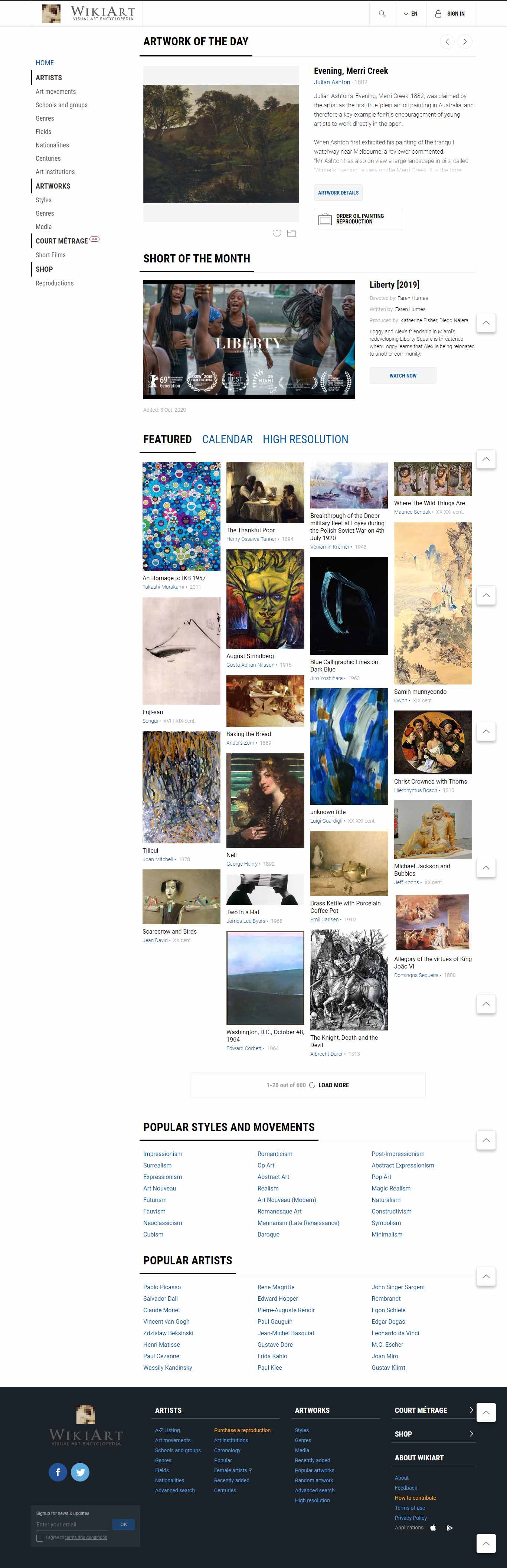 Thiết kế Web wiki wikiart.org