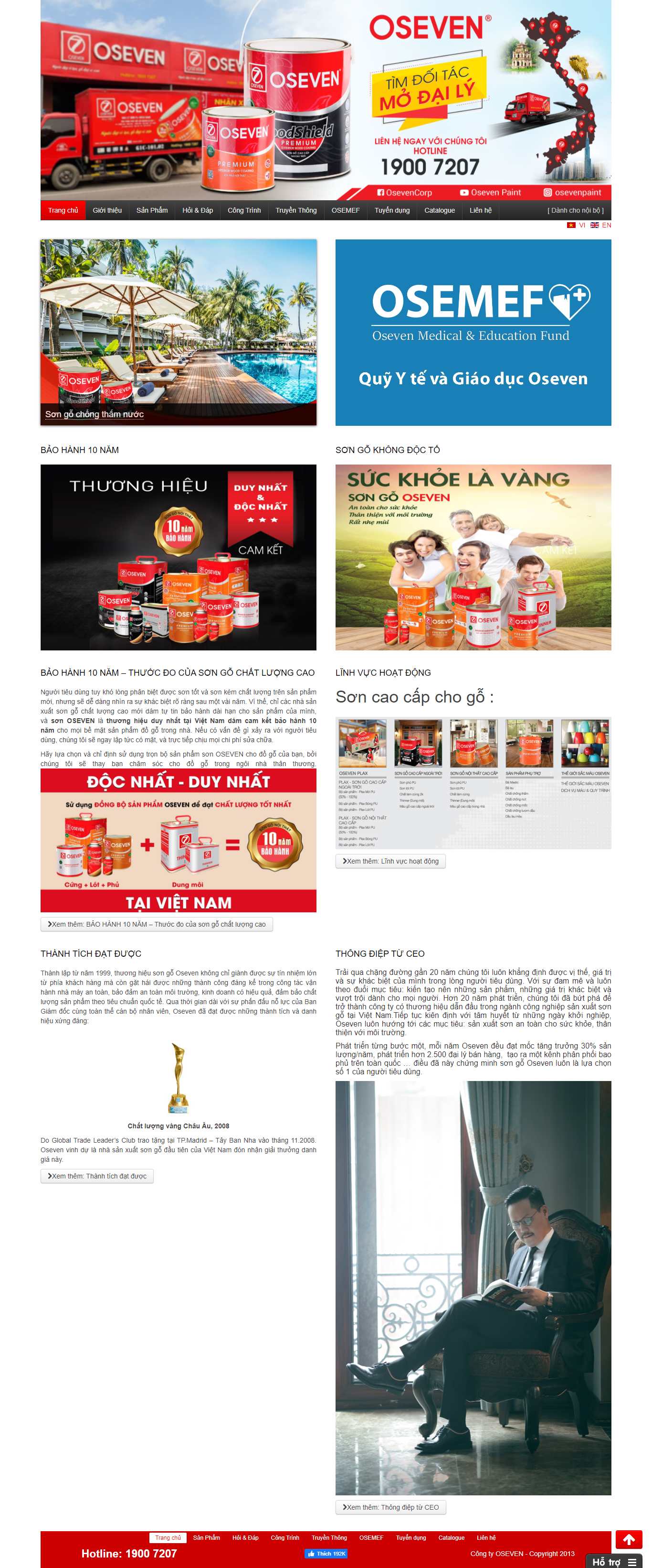 Thiết kế Web icolor osevenpaint.com