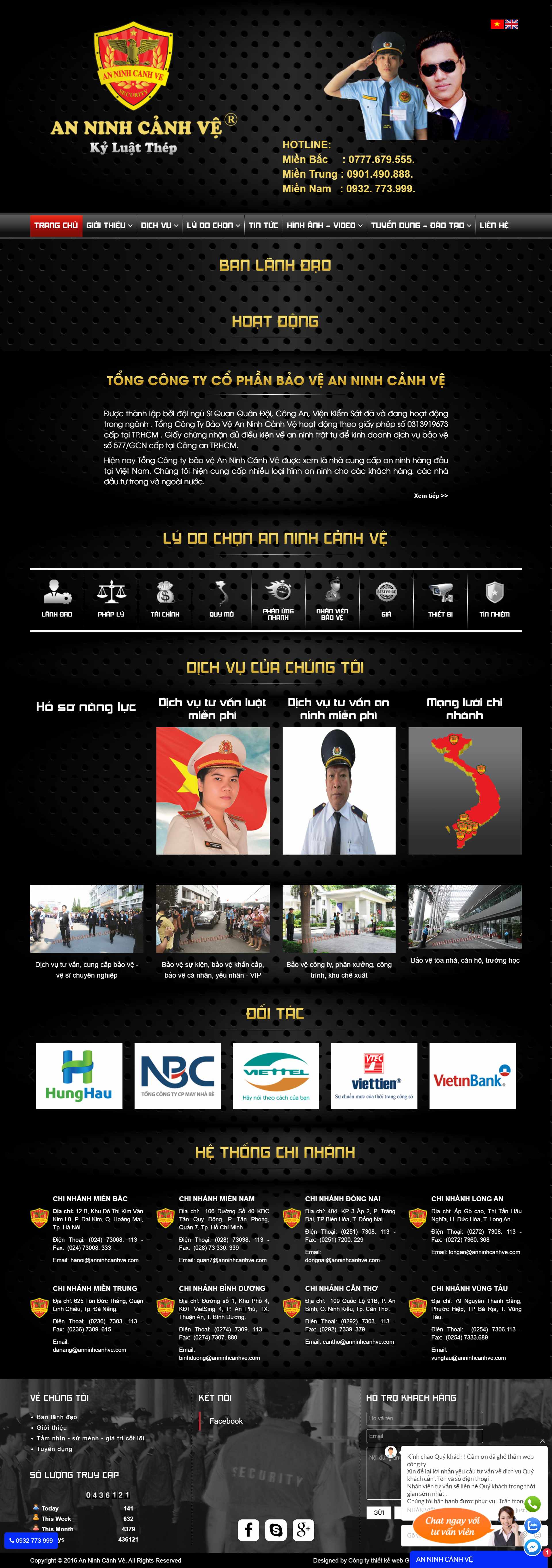 Thiết kế Web an ninh - bảo vệ anninhcanhve.com
