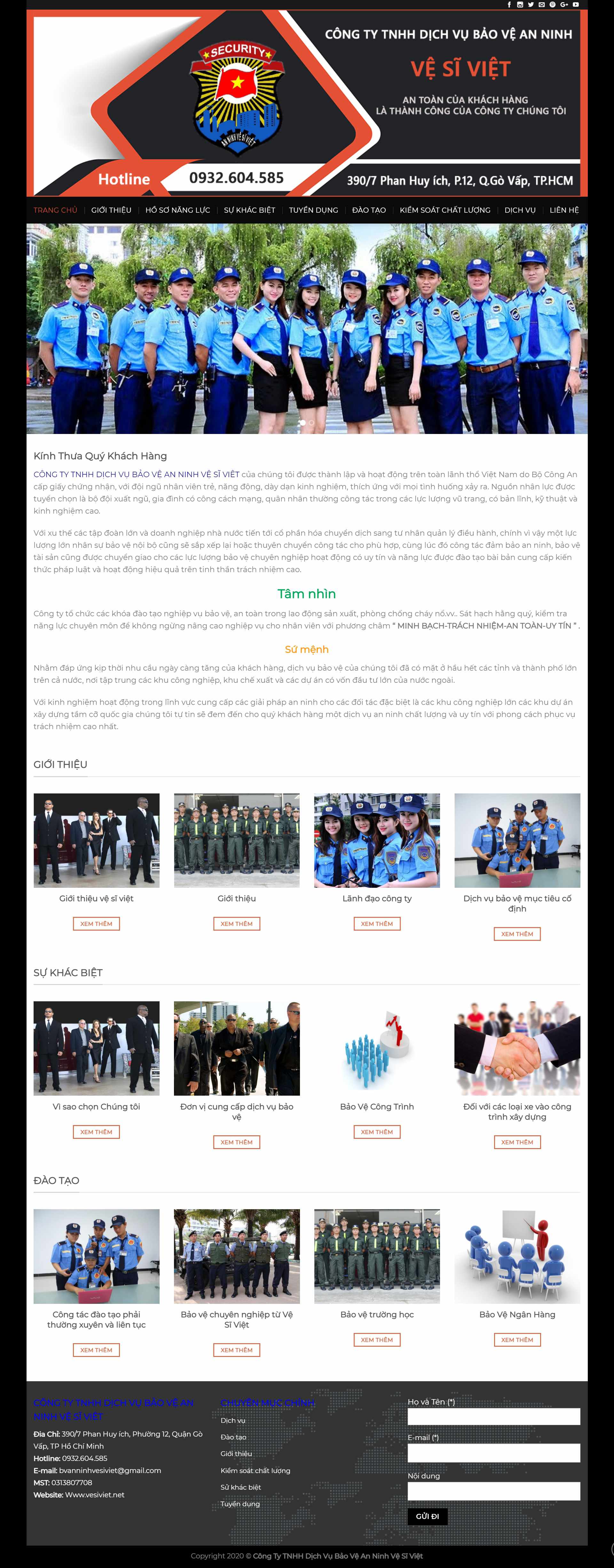 Thiết kế Web an ninh - bảo vệ vesiviet.net