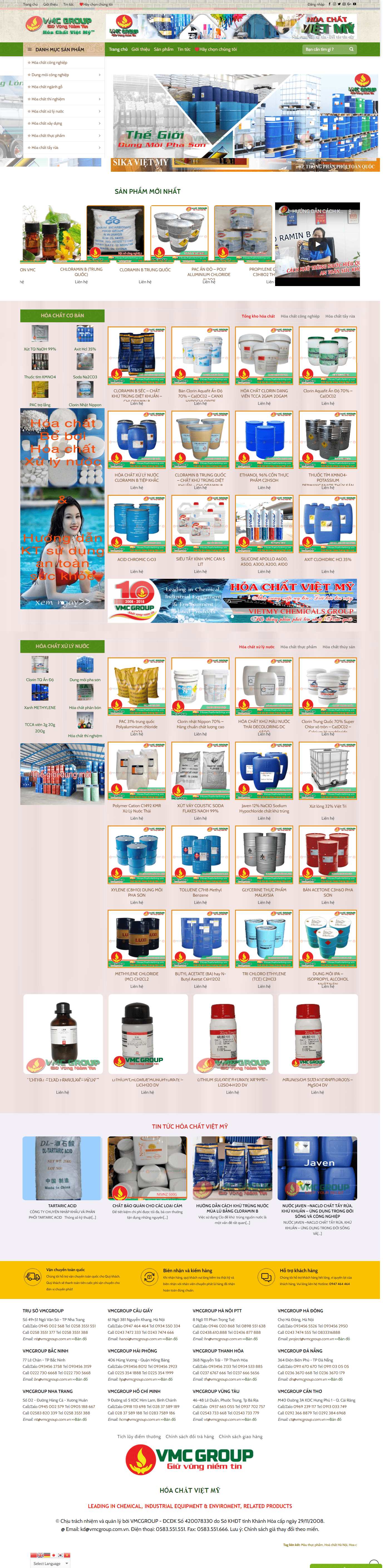 Thiết kế Web icolor hoachatvietmy.vn