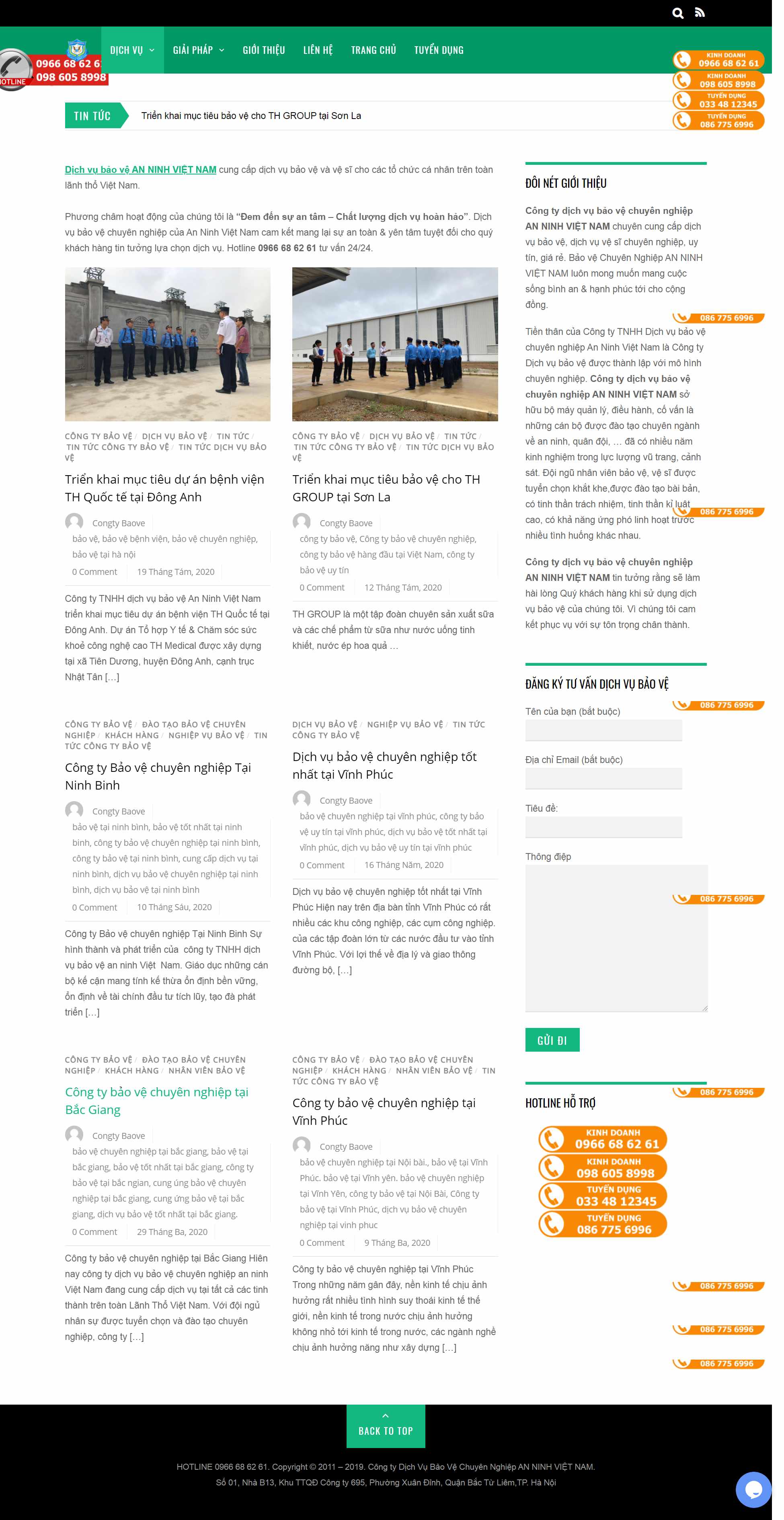 Thiết kế Web an ninh - bảo vệ baovebaoan.com