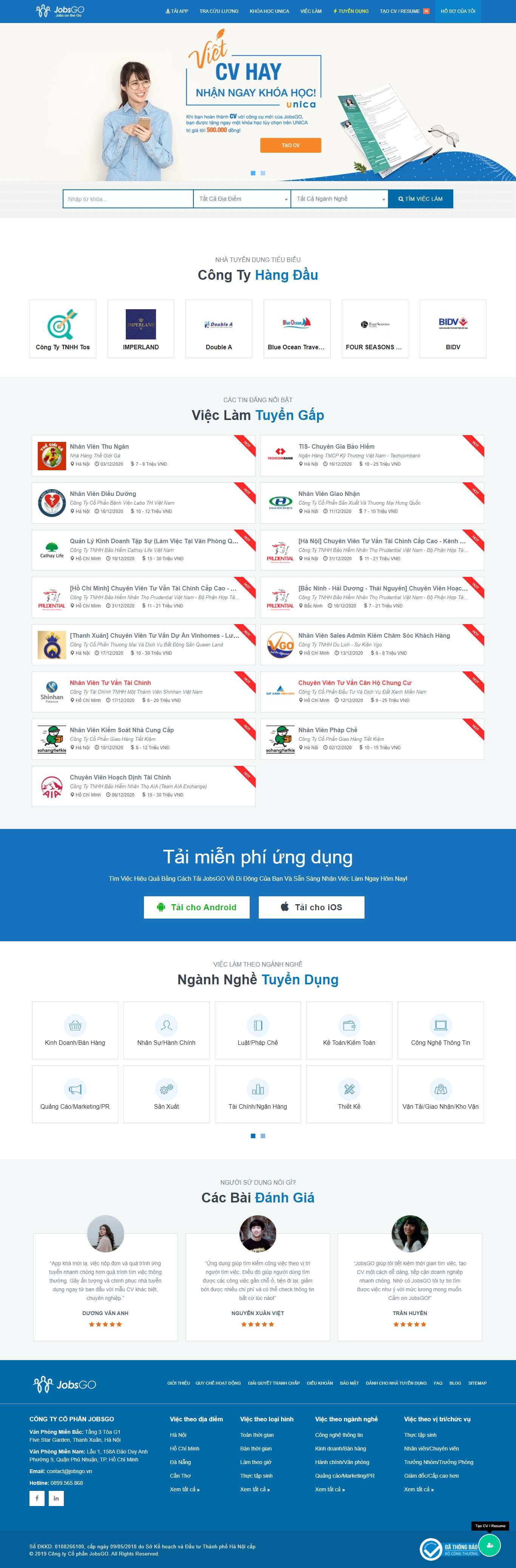 Thiết kế Web ico jobsgo.vn