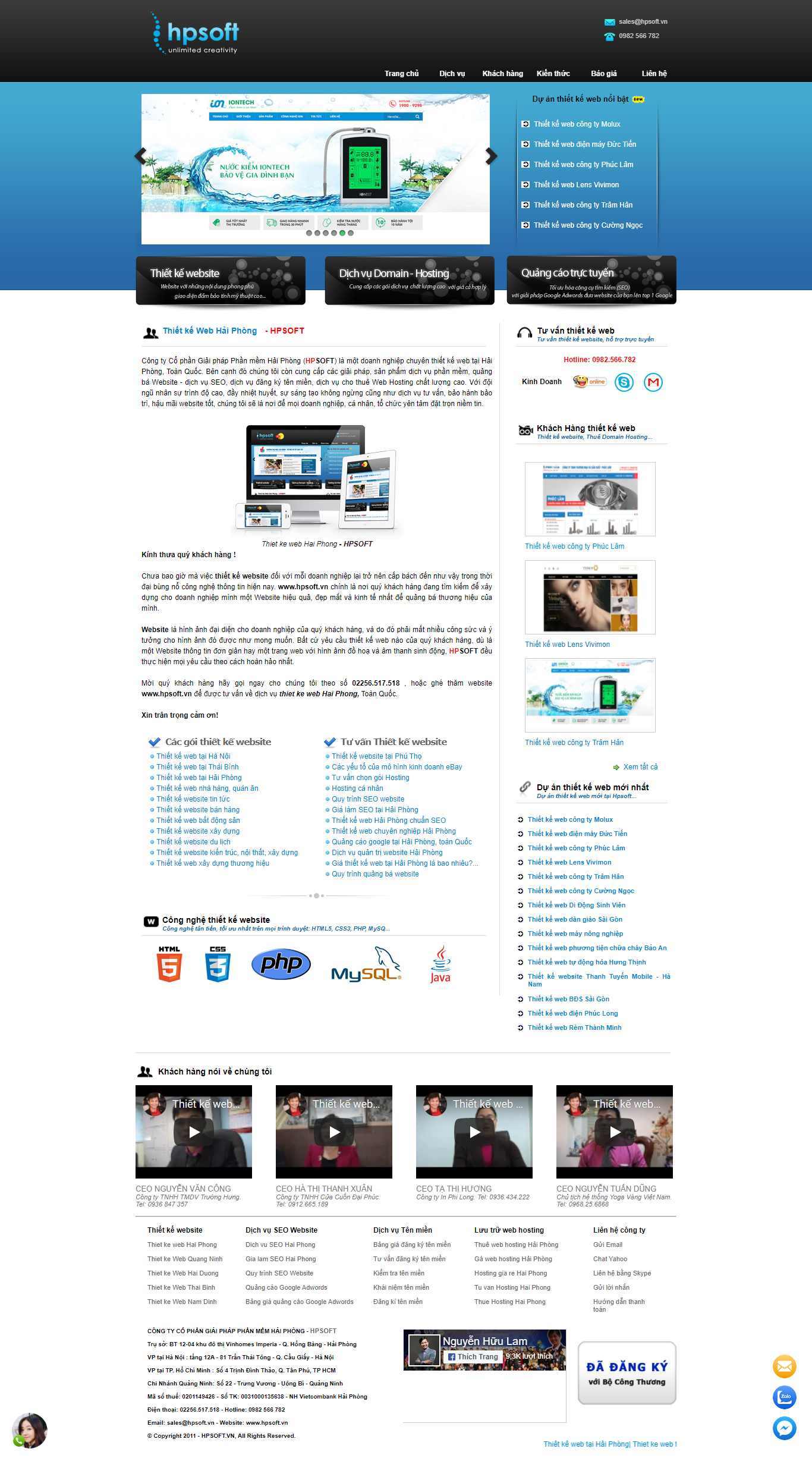 Thiết kế Web hpsoft hpsoft.vn