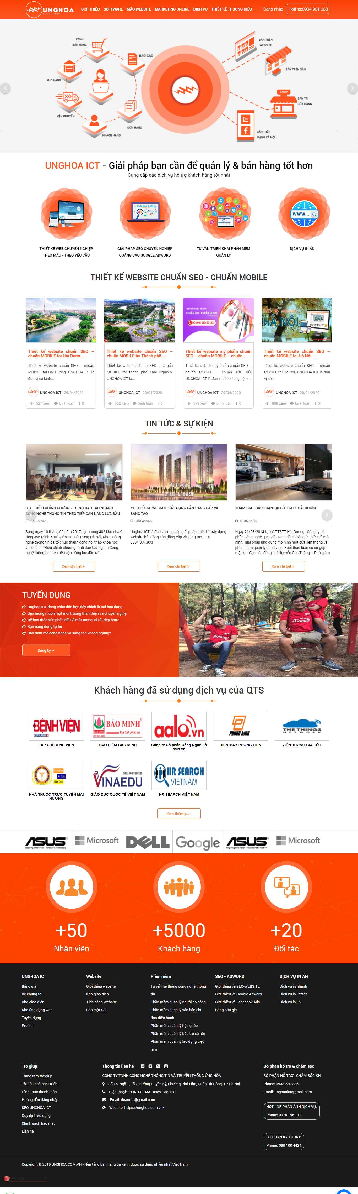 Thiết kế Web hpsoft unghoa.com.vn