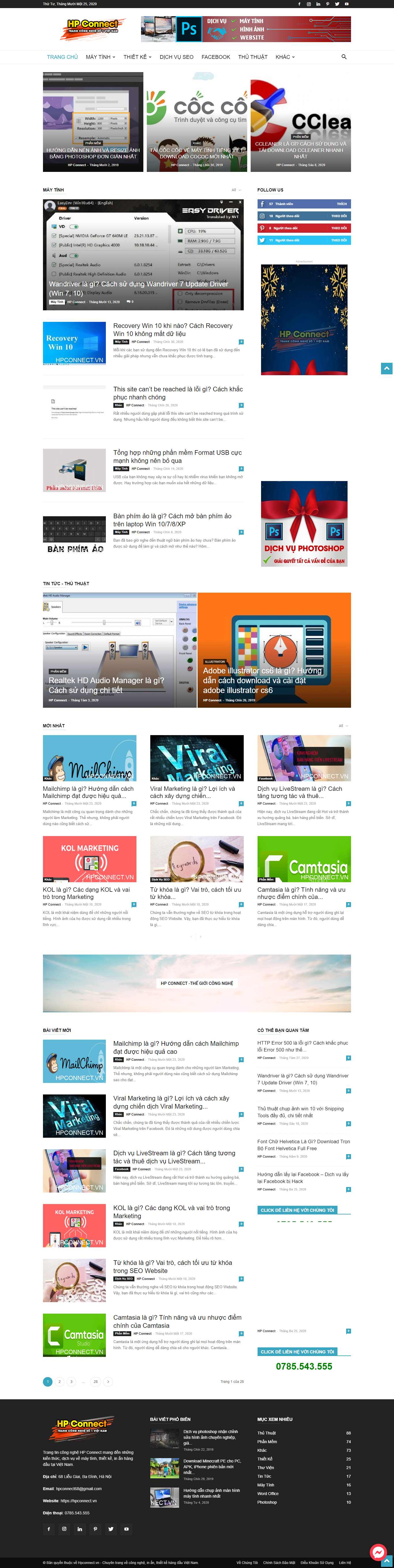 Thiết kế Web coccoc hpconnect.vn
