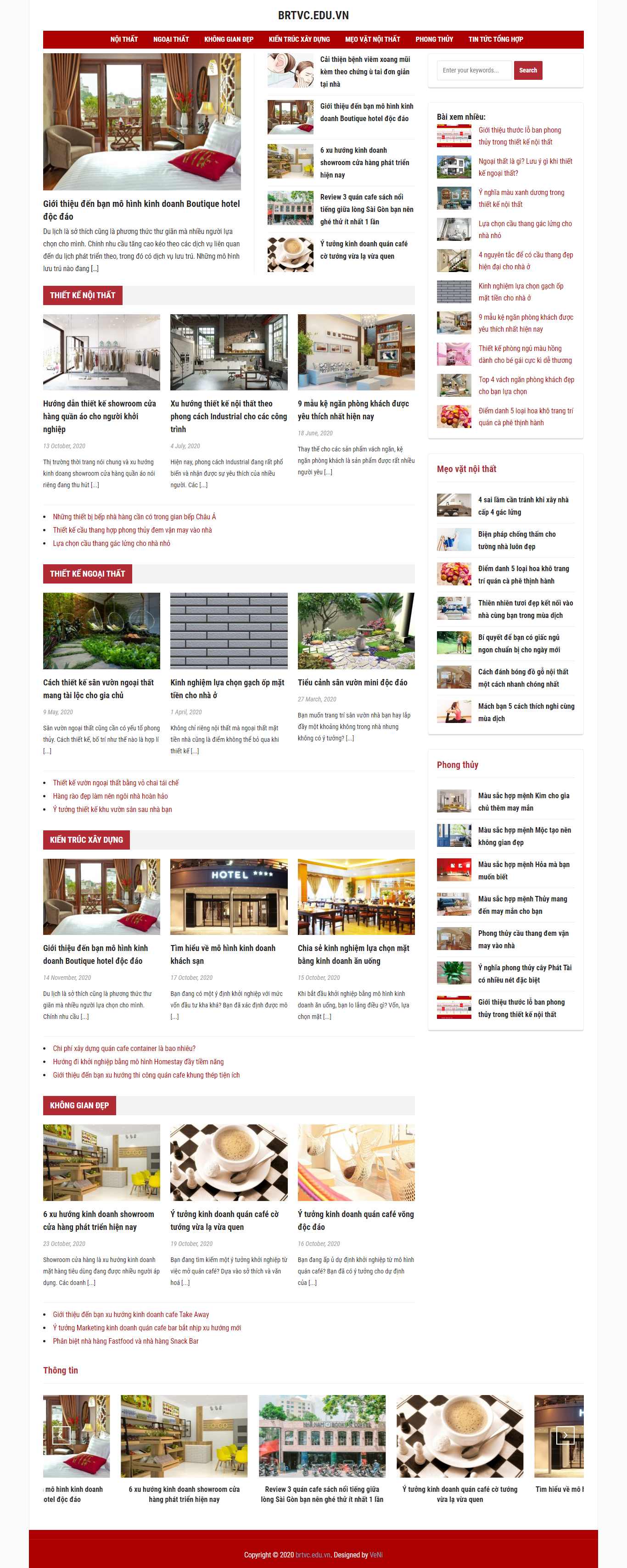 Thiết kế Web thiết kế ngoại thất brtvc.edu.vn