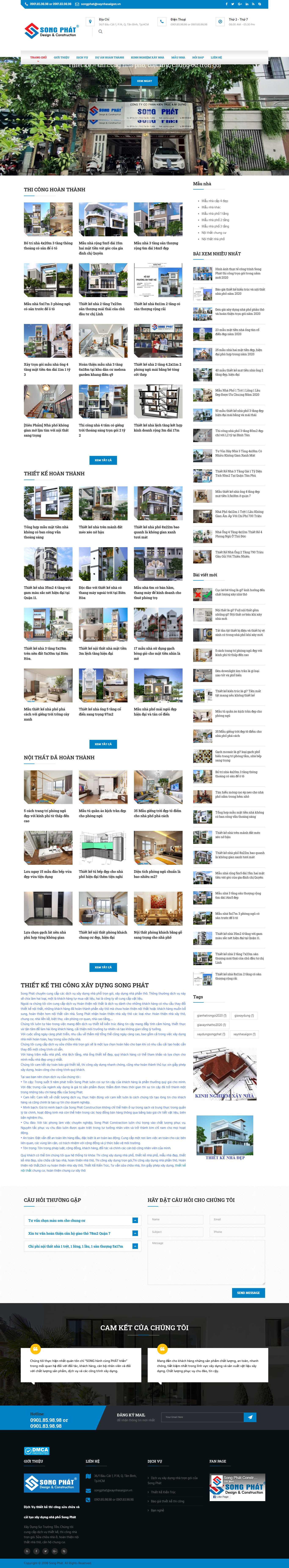 Thiết kế Web thiết kế ngoại thất xaynhasaigon.vn