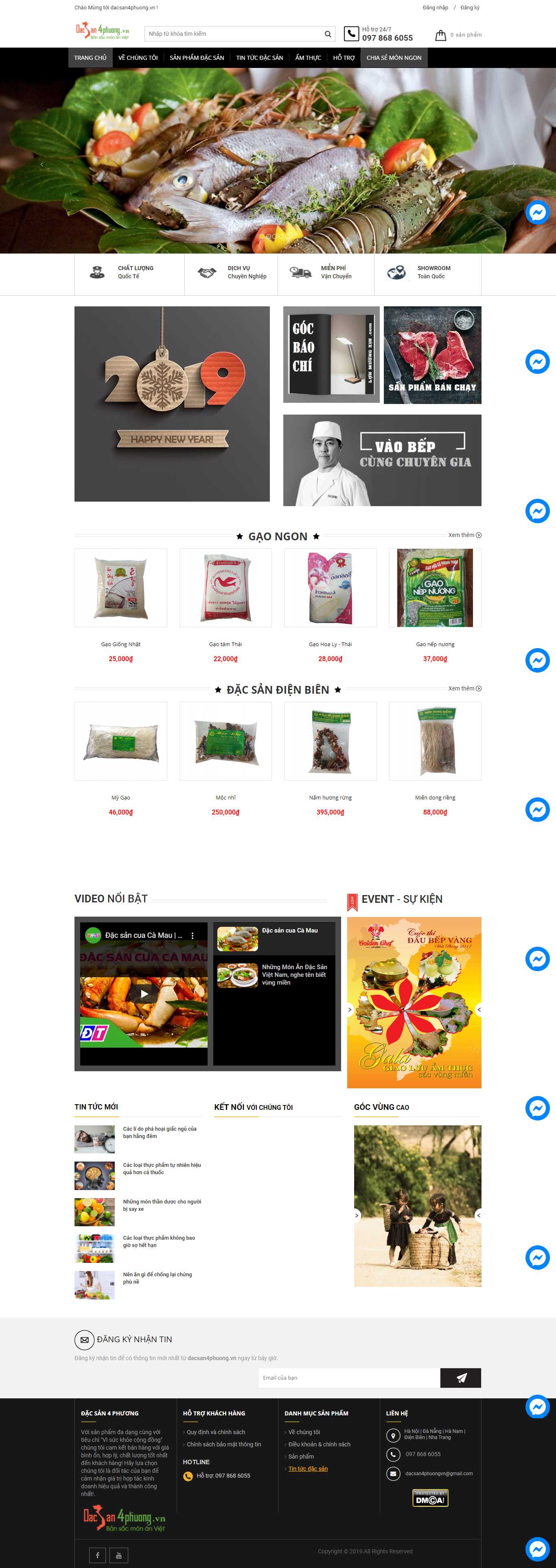 Thiết kế Web bán đặc sản 3 miền dacsan4phuong.vn