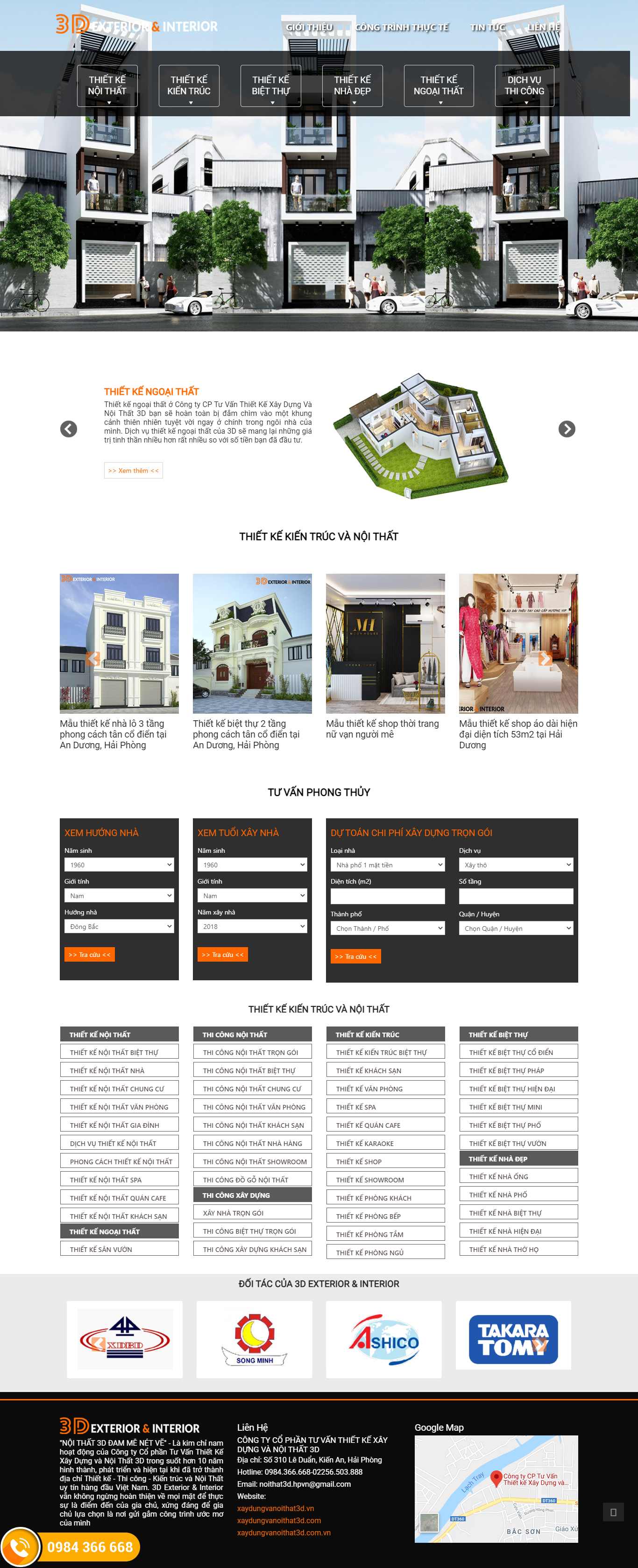 Thiết kế Web thiết kế nội thất xaydungvanoithat3d.vn