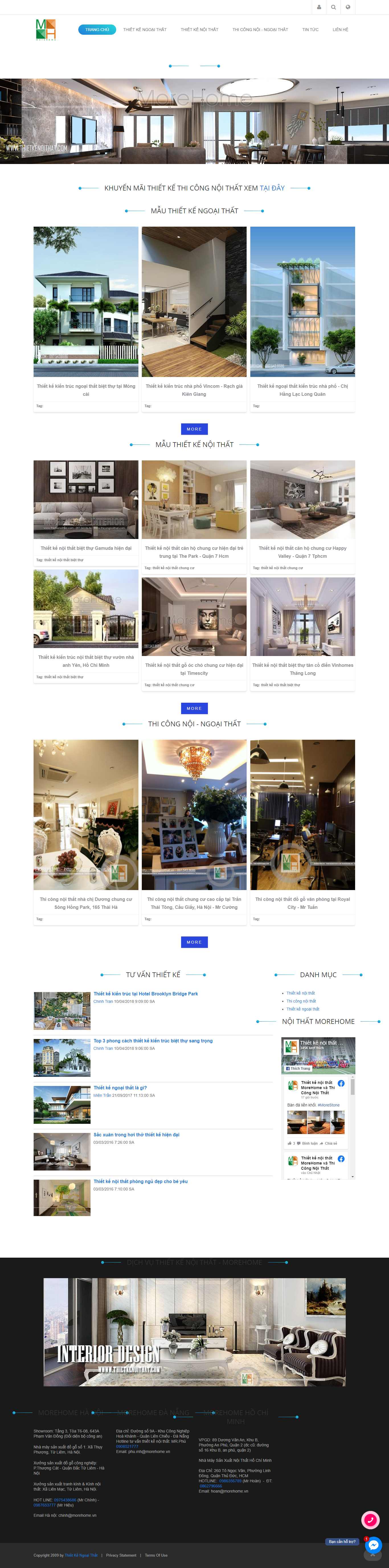 Thiết kế Web thiết kế ngoại thất thietkengoaithat.com