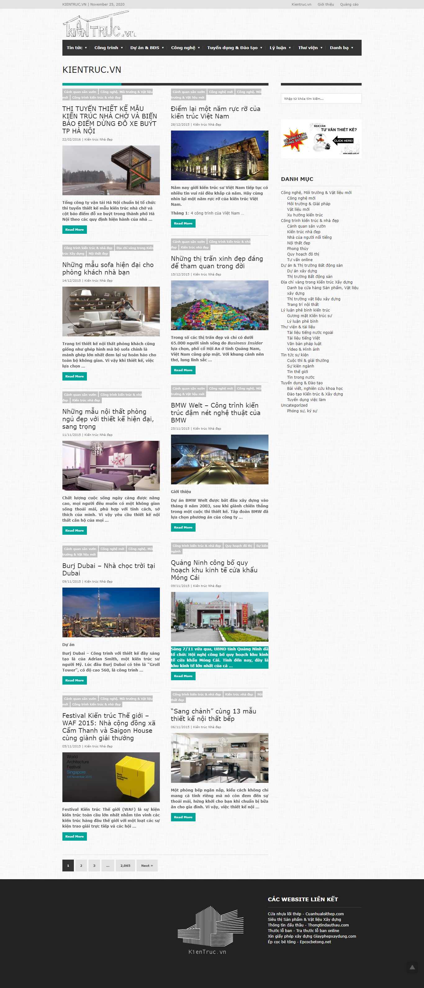 Thiết kế Web thiết kế ngoại thất kientruc.vn