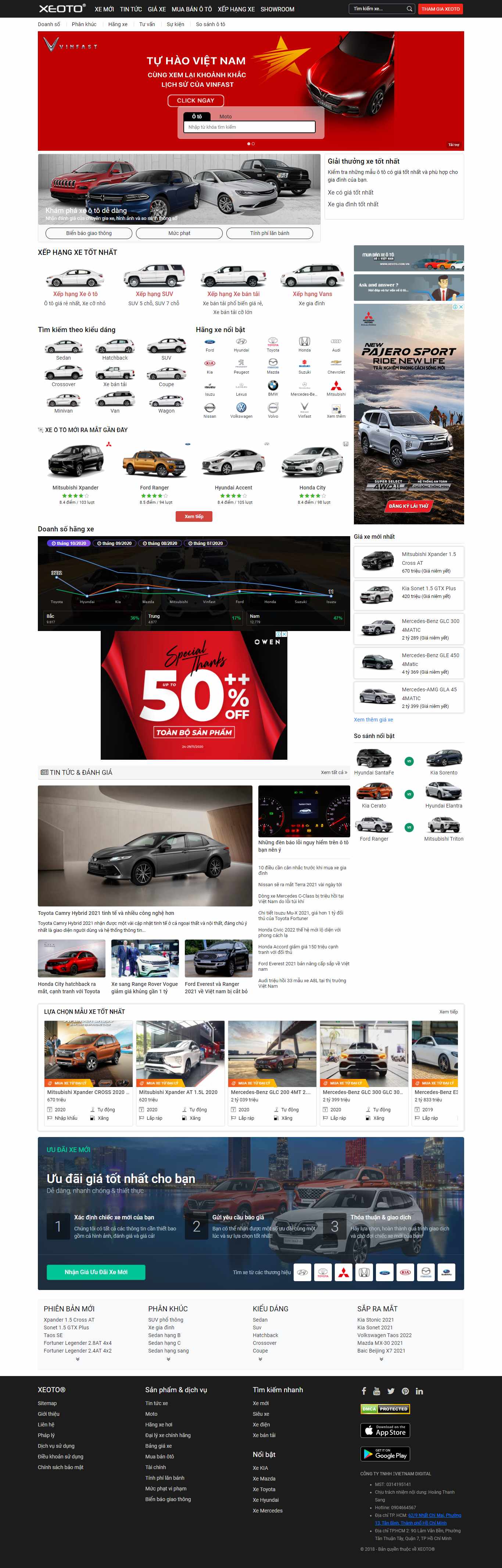 Thiết kế Web ô tô - xe hơi xeoto.com.vn