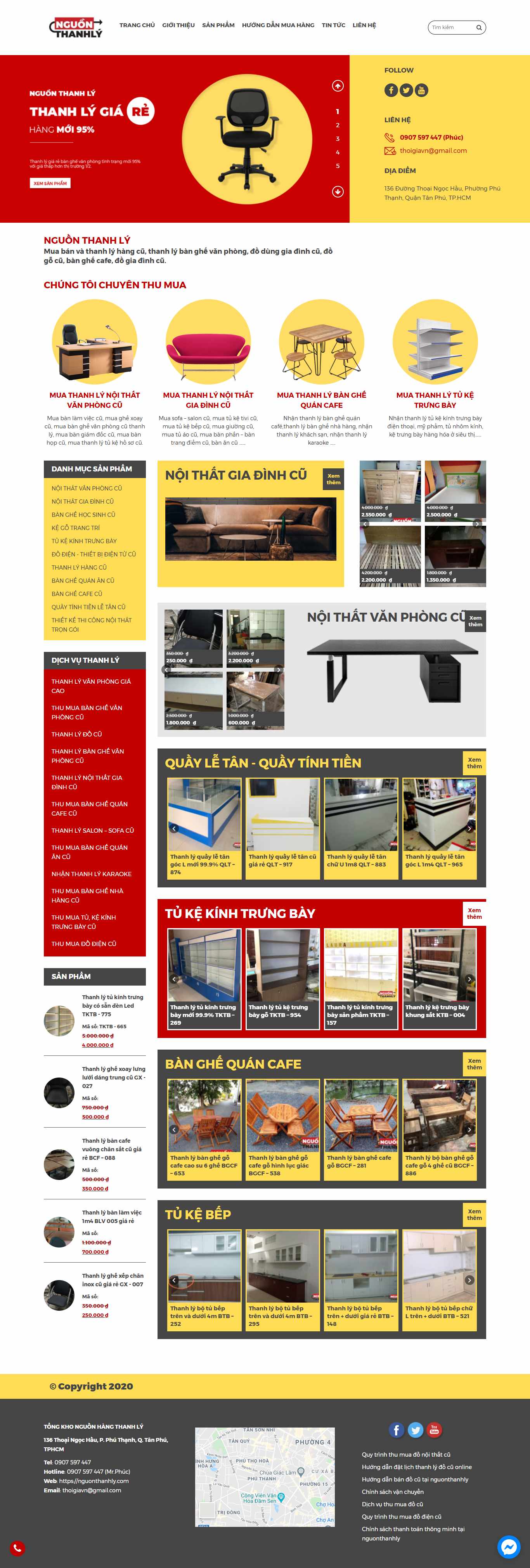 Thiết kế Web bán tủ quần áo nguonthanhly.com