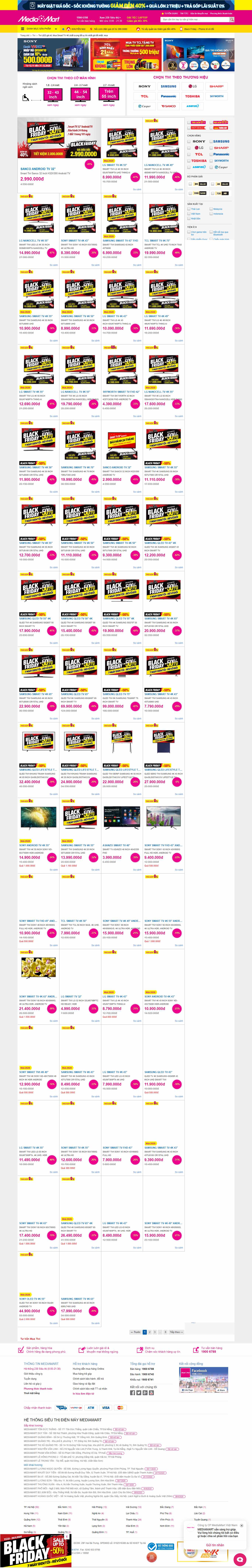 Thiết kế Web bán ti vi mediamart.vn