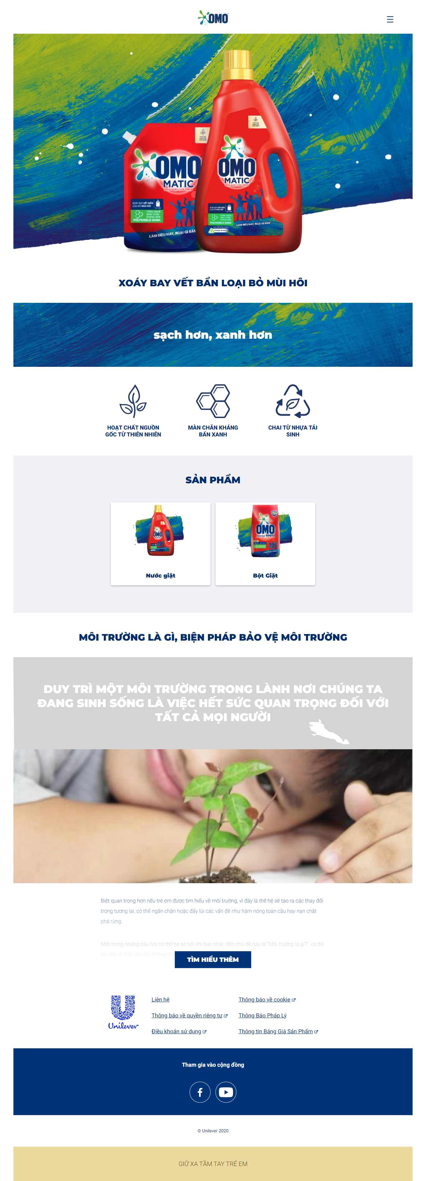 Thiết kế Web bán bột giặt quần áo omo.com