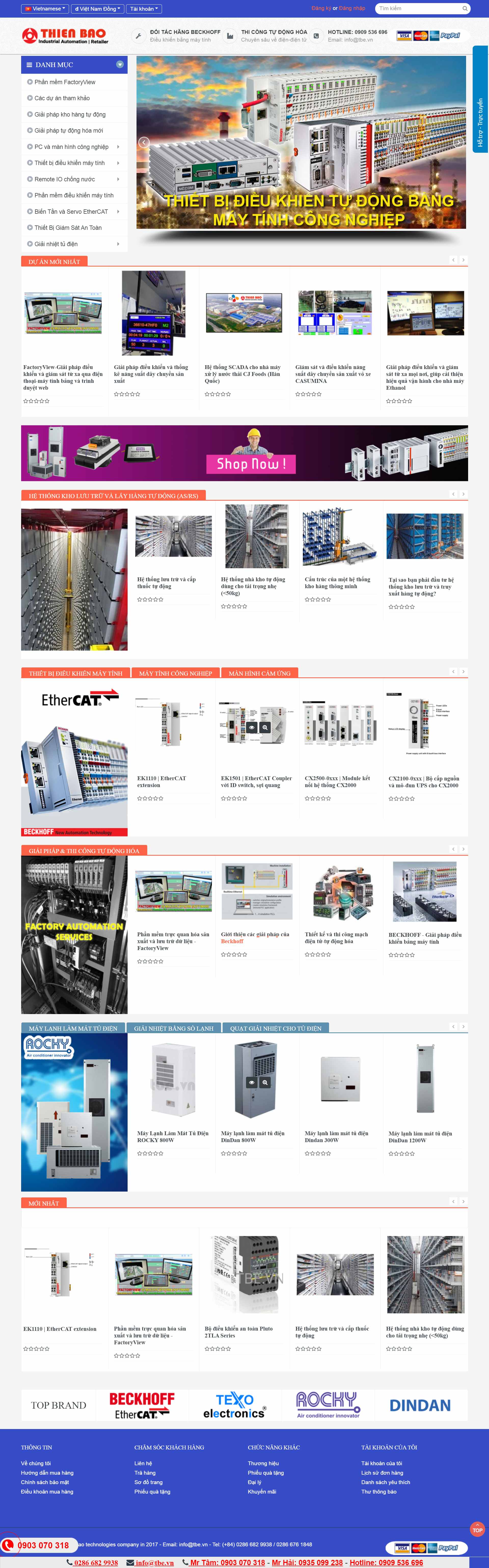 Thiết kế Web công ty điện tử tbe.vn