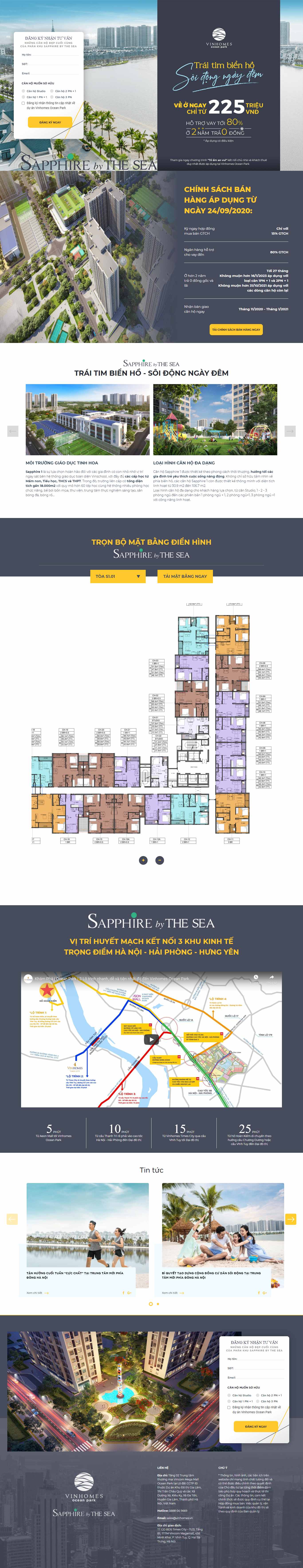Thiết kế Web bán chung cư oceanpark.vinhomes.vn