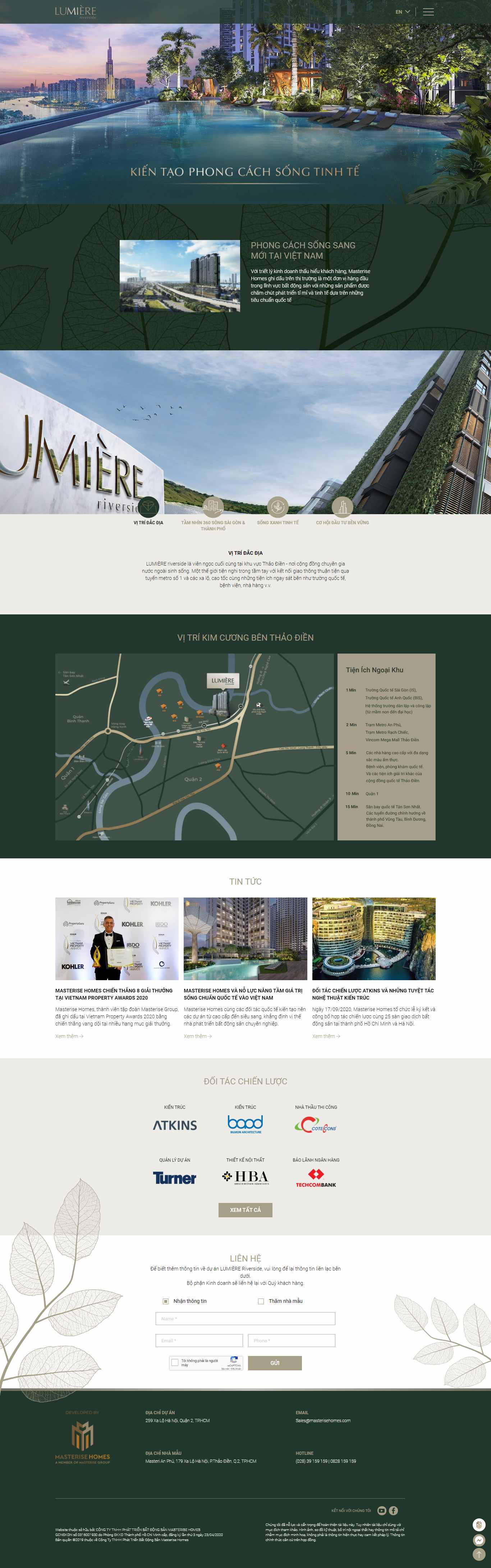 Thiết kế Web bán chung cư masterisehomes.com