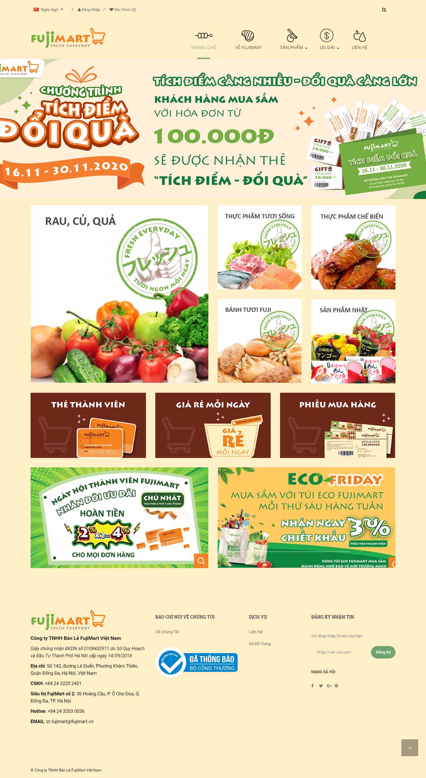 Thiết kế Web công ty bia fujimart.vn