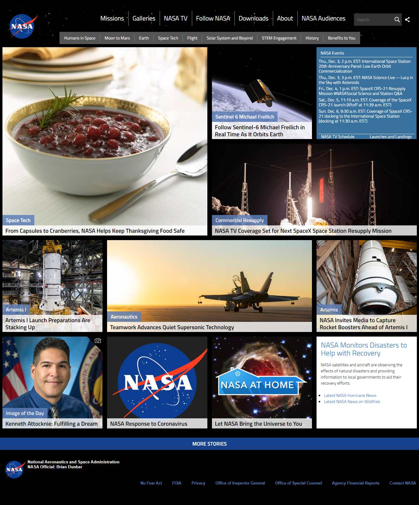 Thiết kế Web google nasa.gov