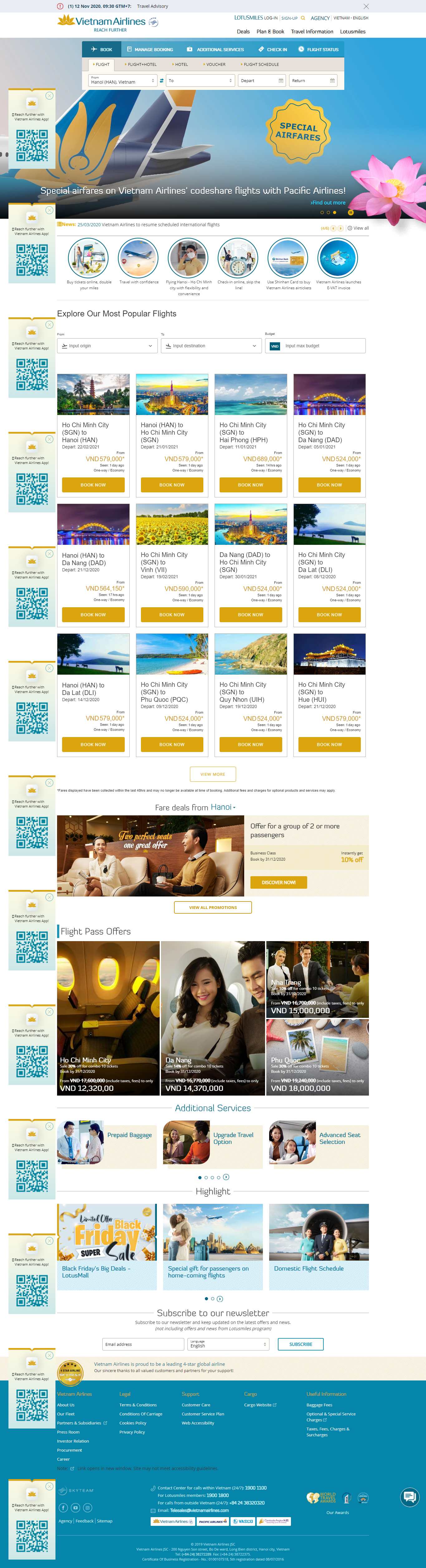 Thiết kế Web google vietnamairlines.com