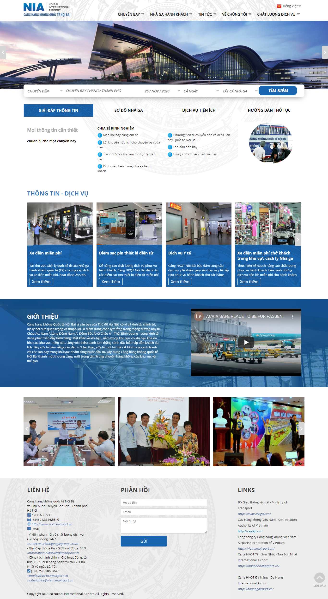Thiết kế Web google noibaiairport.vn