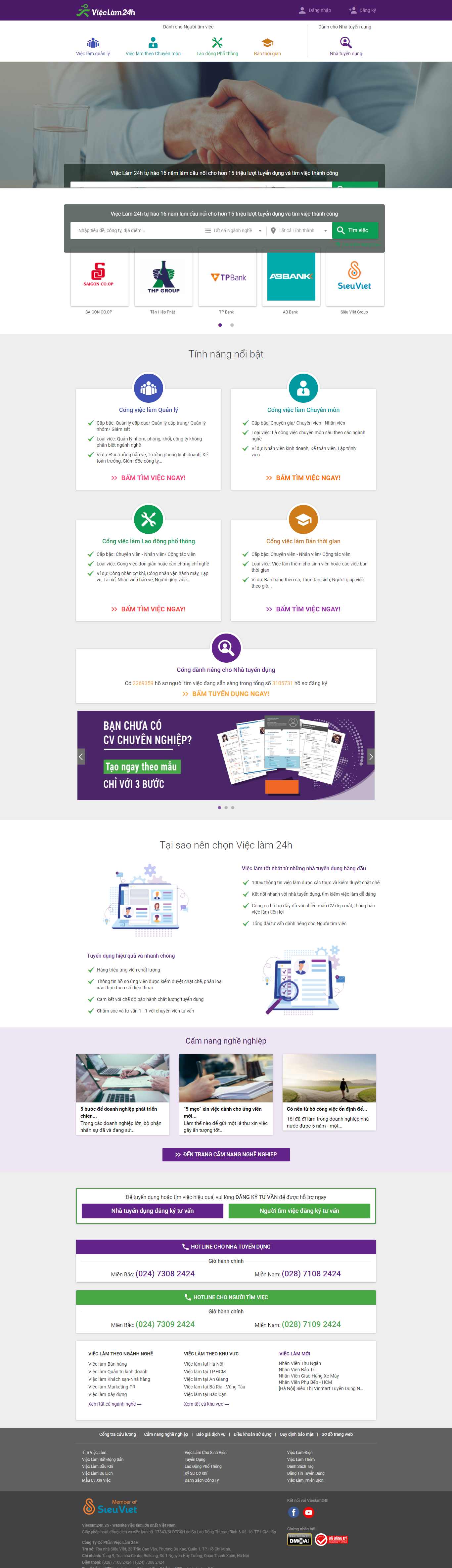 Thiết kế Web raothue vieclam24h.vn