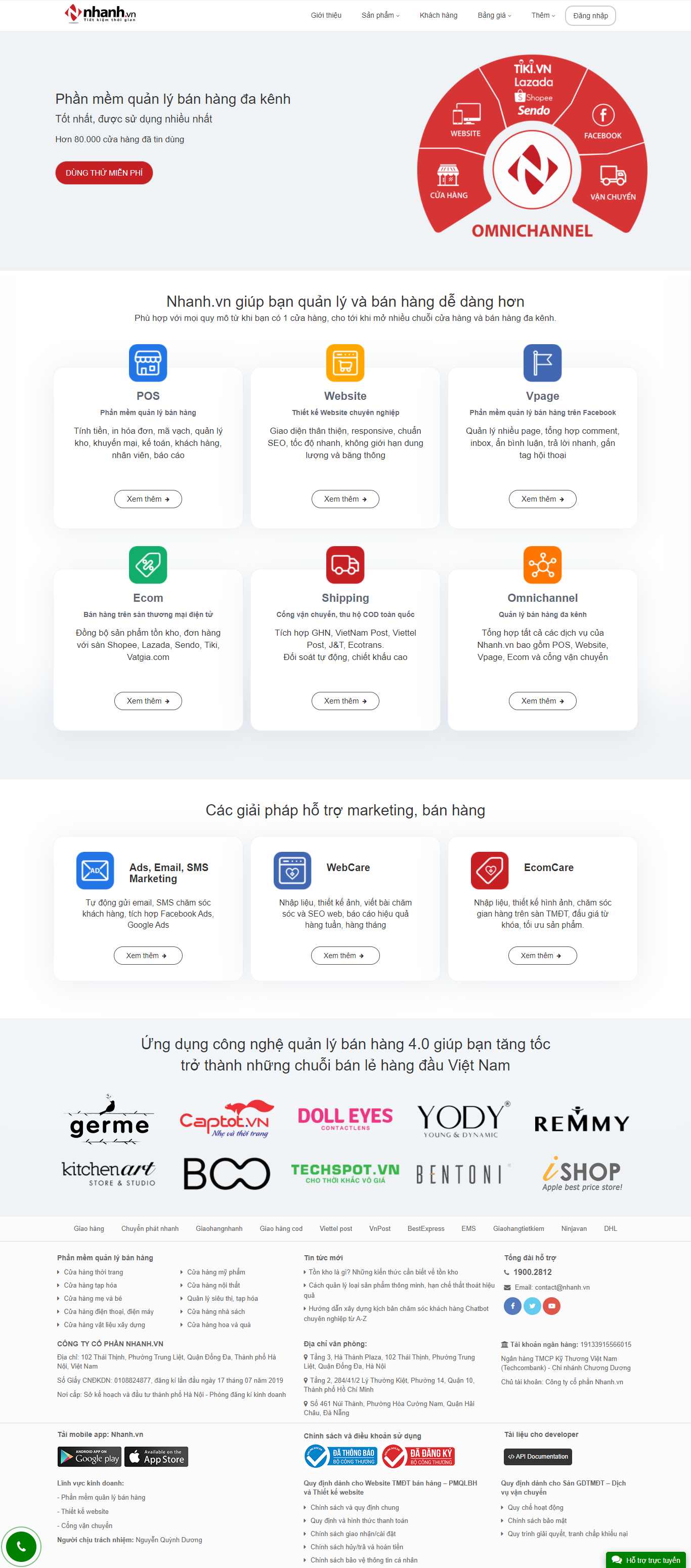 Thiết kế Web sapo nhanh.vn