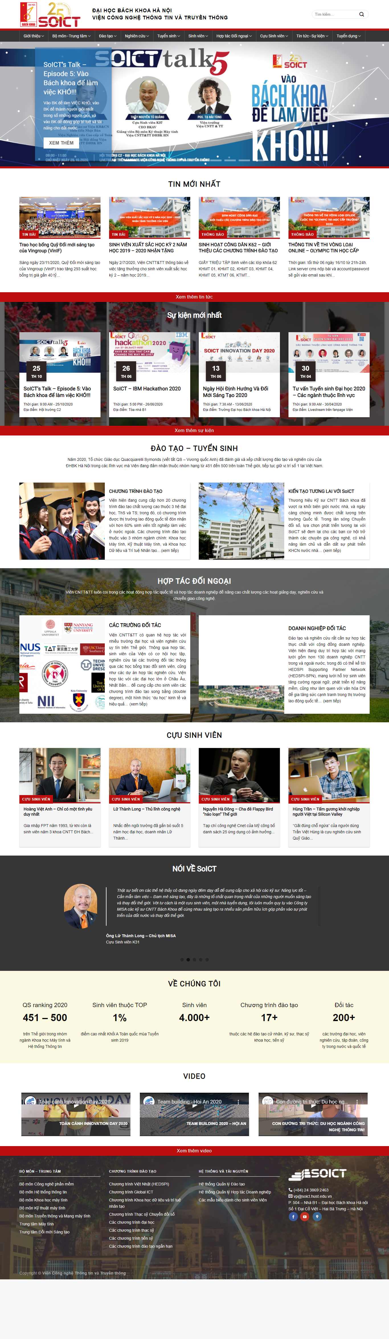 Thiết kế Web sapo soict.hust.edu.vn