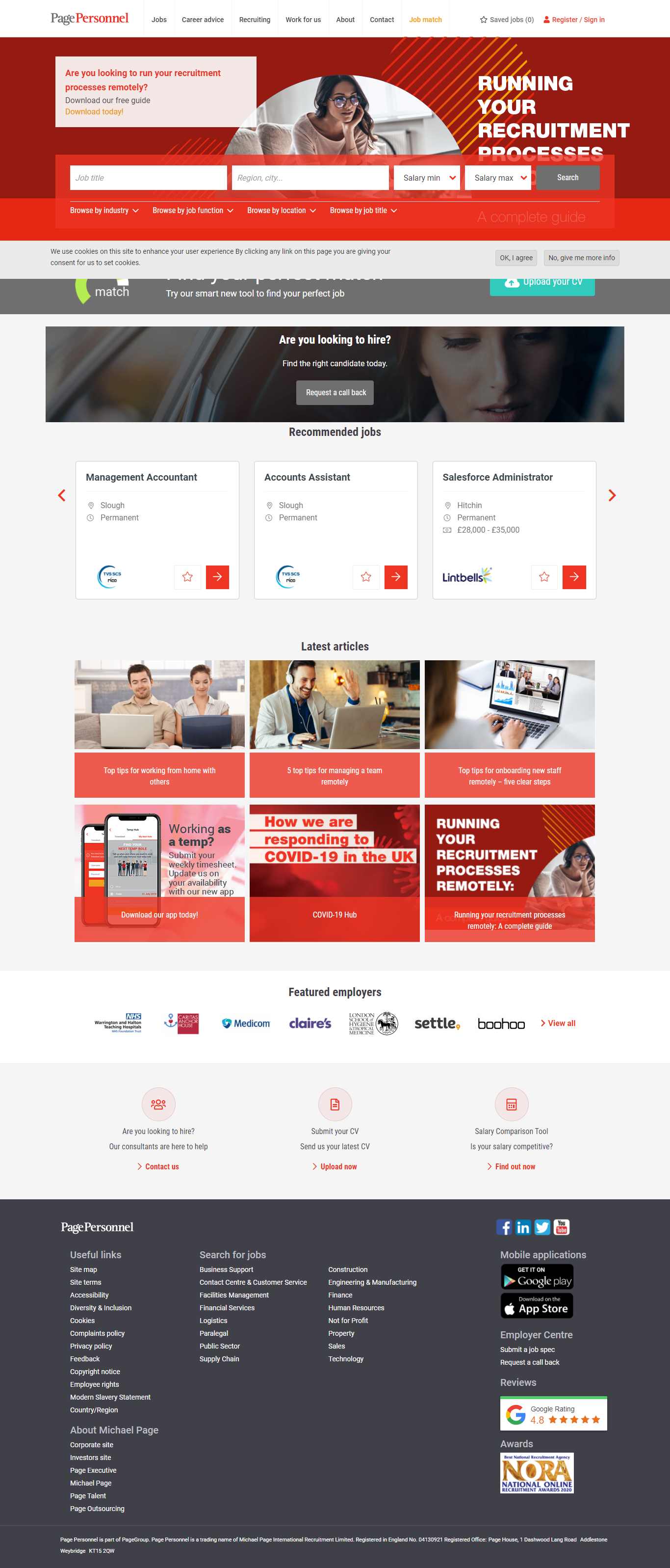 Thiết kế Web mypage pagepersonnel.co.uk