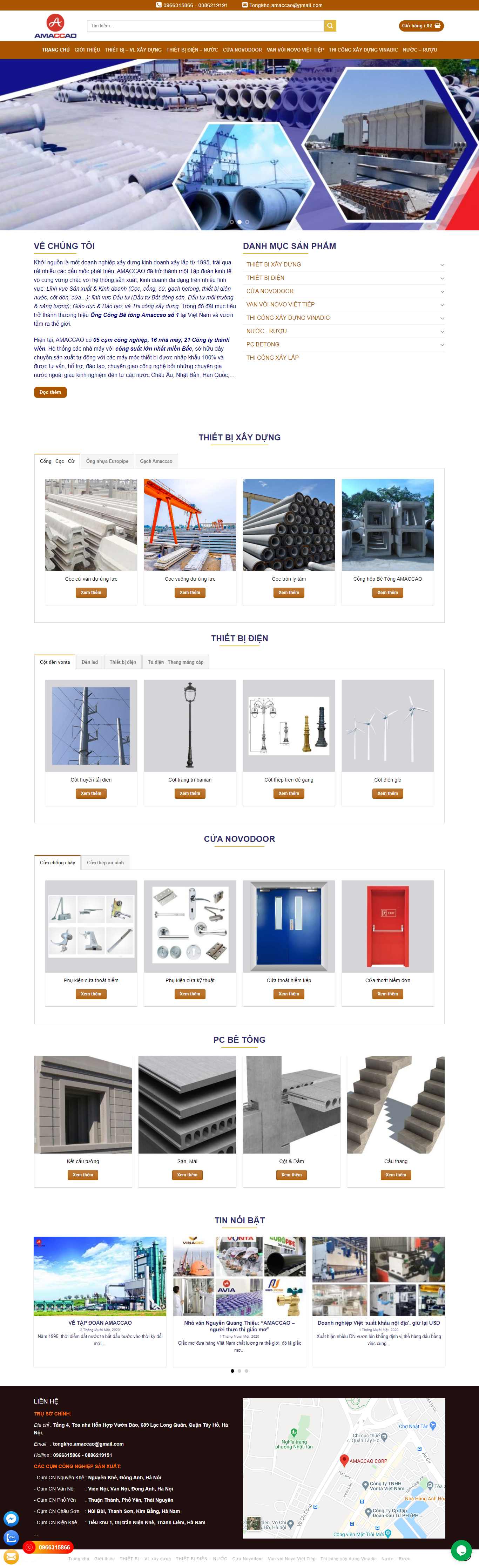 Thiết kế Web công ty bê tông tongkhoamaccao.com