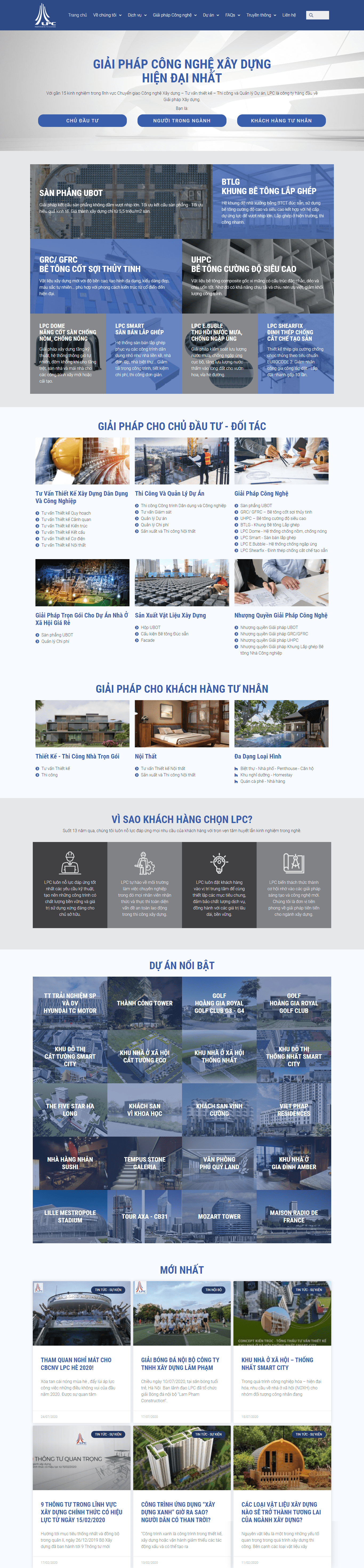 Thiết kế Web công ty cầu đường lpc.vn