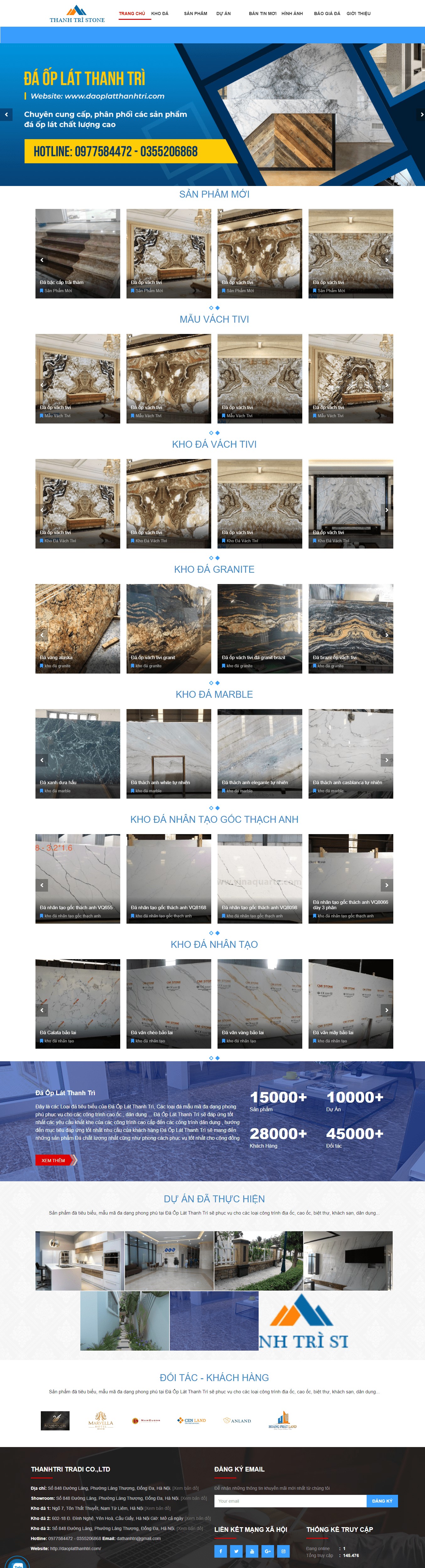 Thiết kế Web công ty đá ốp lát daoplatthanhtri.com