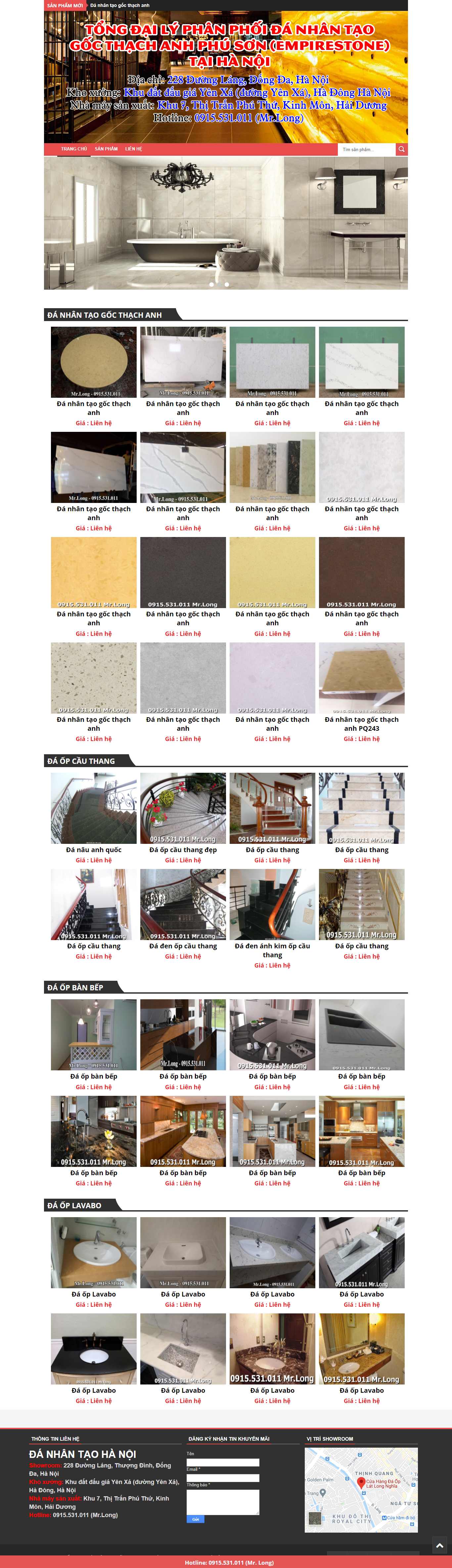 Thiết kế Web công ty đá ốp lát danhantaohanoi.com